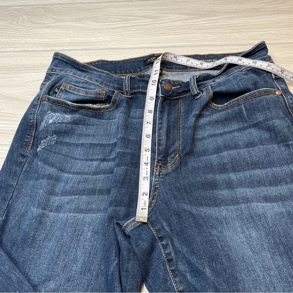 Judy Blue JB82251DK Relaxed Fit Straight Leg Stretch Jeans Women’s Size 14W - Picture 10 of 12